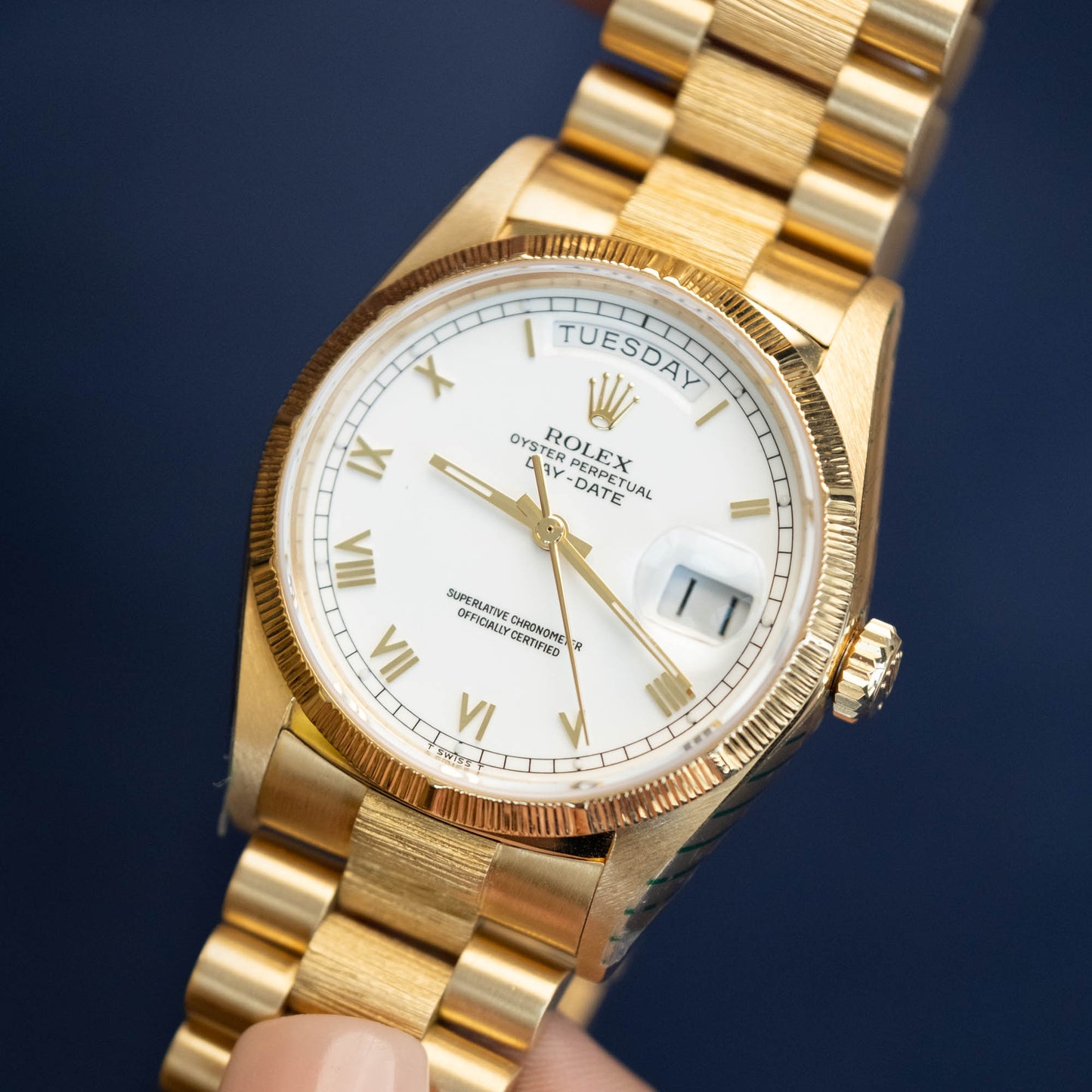 Rolex Day-Date "Bark" 18078 (Service Papers) de 1988