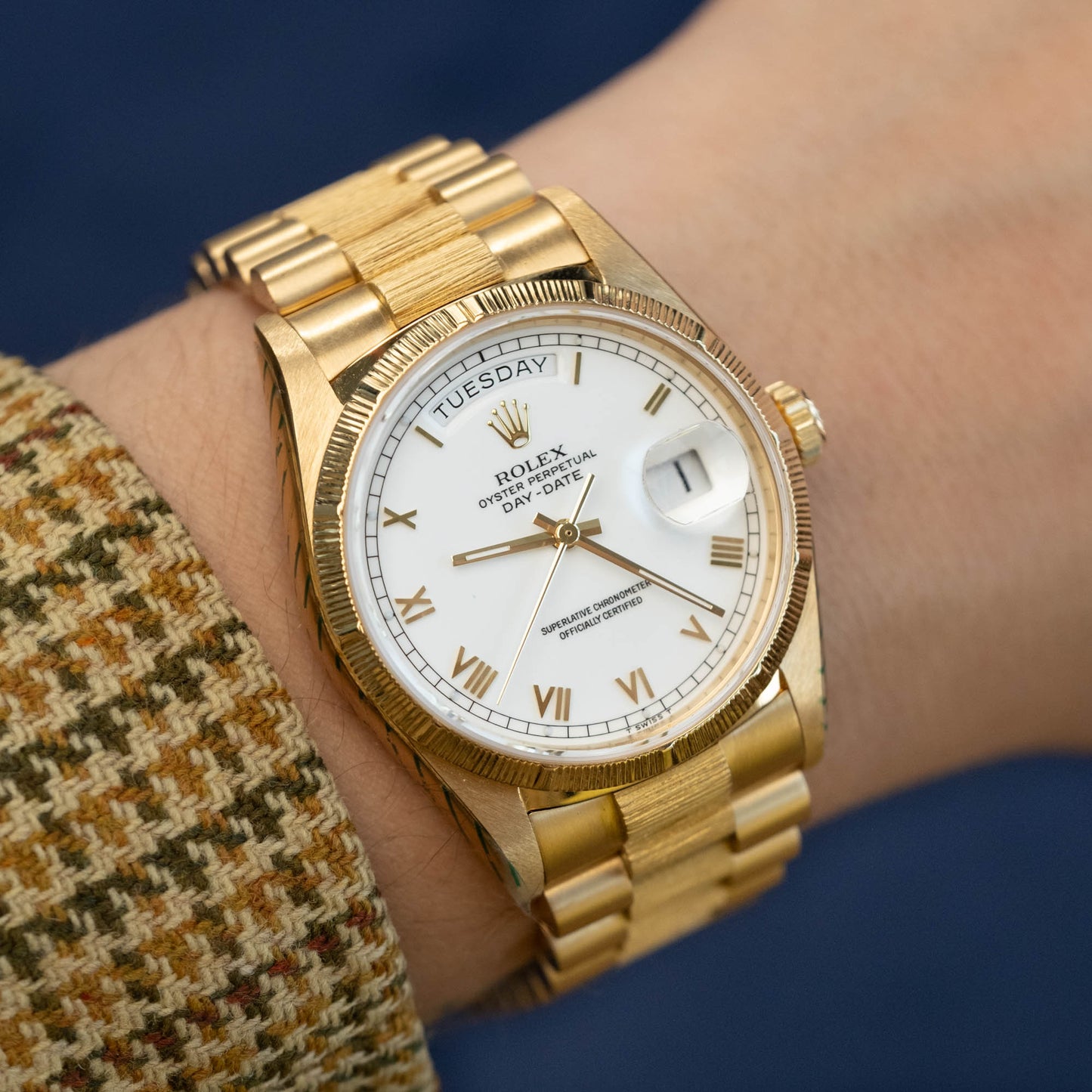 Rolex Day-Date "Bark" 18078 (Service Papers) de 1988
