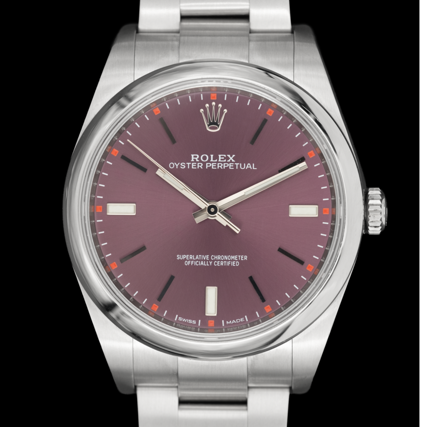 Rolex Oyster Perpetual Red Grape 39mm Ref. 114300 Full set de 2020