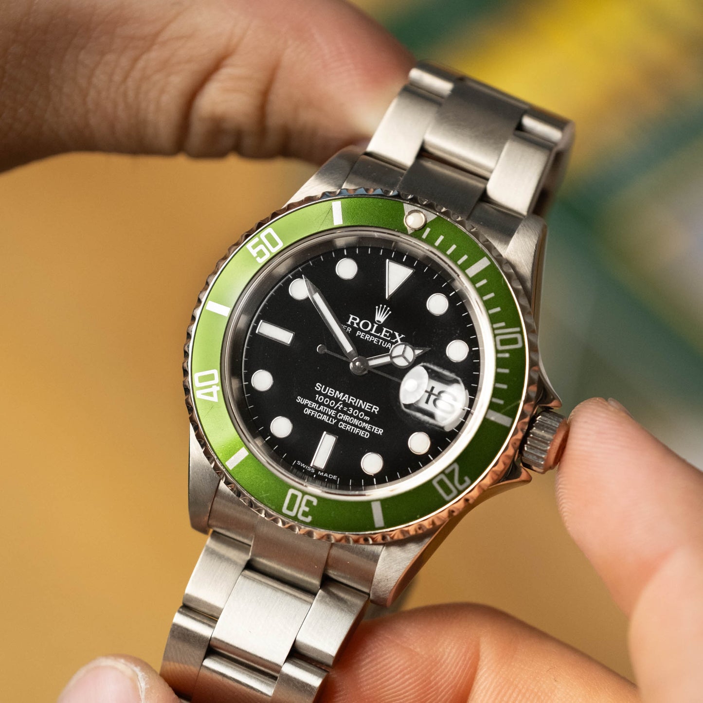 Rolex Submariner date Kermit Slim Four MK4 16610LV de 2008