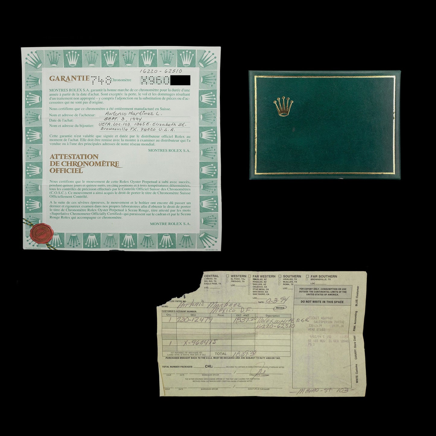 Rolex Datejust ref.16220 full-set de 1994