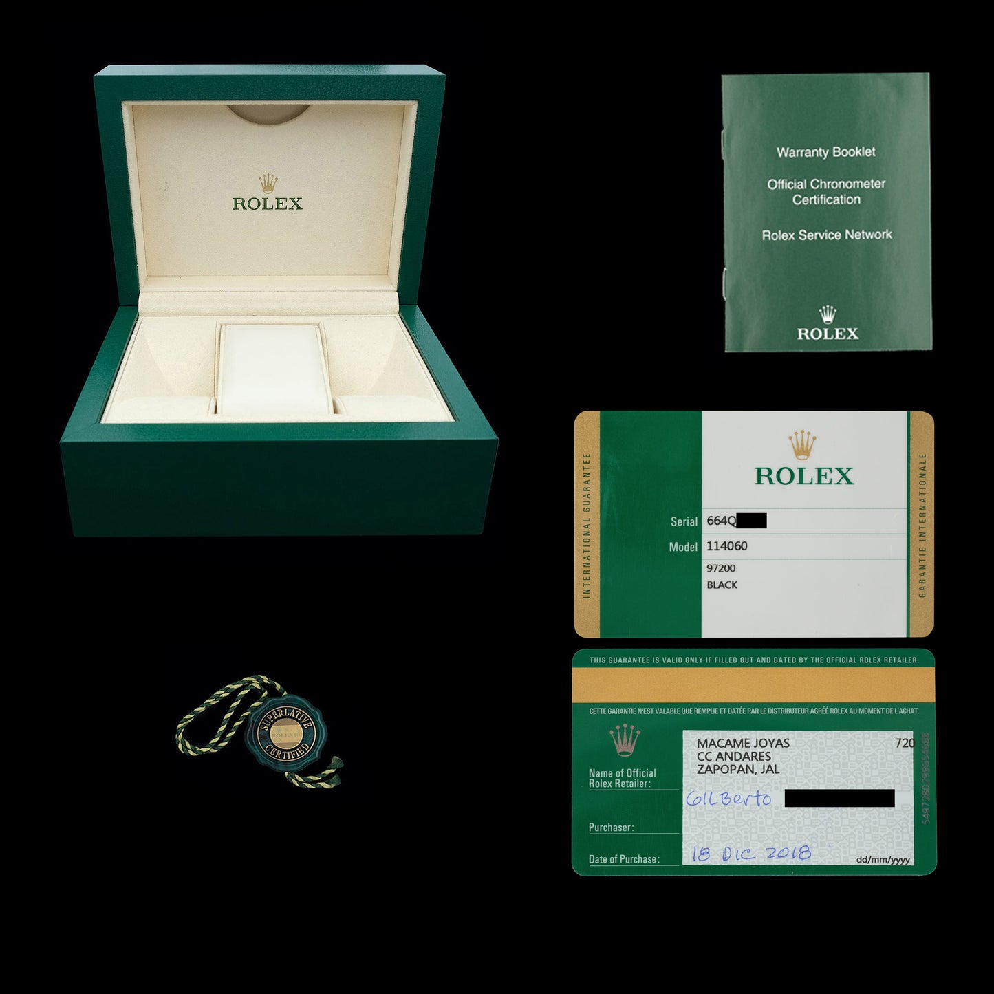 Rolex Submariner ref.114060 Fullset del 2018