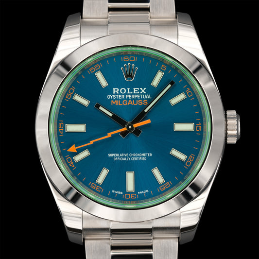 Rolex Milgauss "Z Blue Dial"  ref.116400GV del 2019 "Fullset"